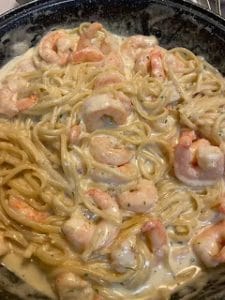 Quick One-Pan Shrimp Fettuccine Alfredo