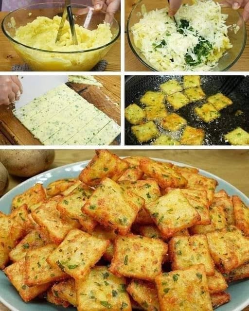 Herb-Infused Crispy Potato Squares Recipe