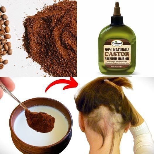 Boost Hair Growth Naturally with Castor Oil and Coffee Grounds