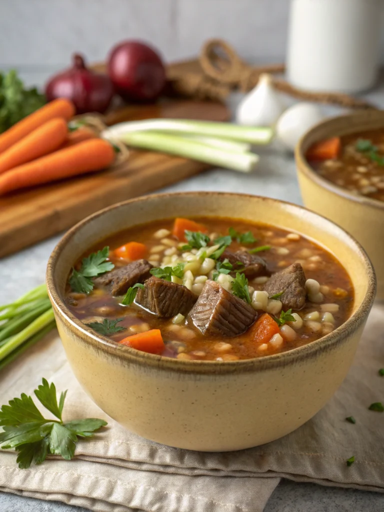 beef barley soup recipe