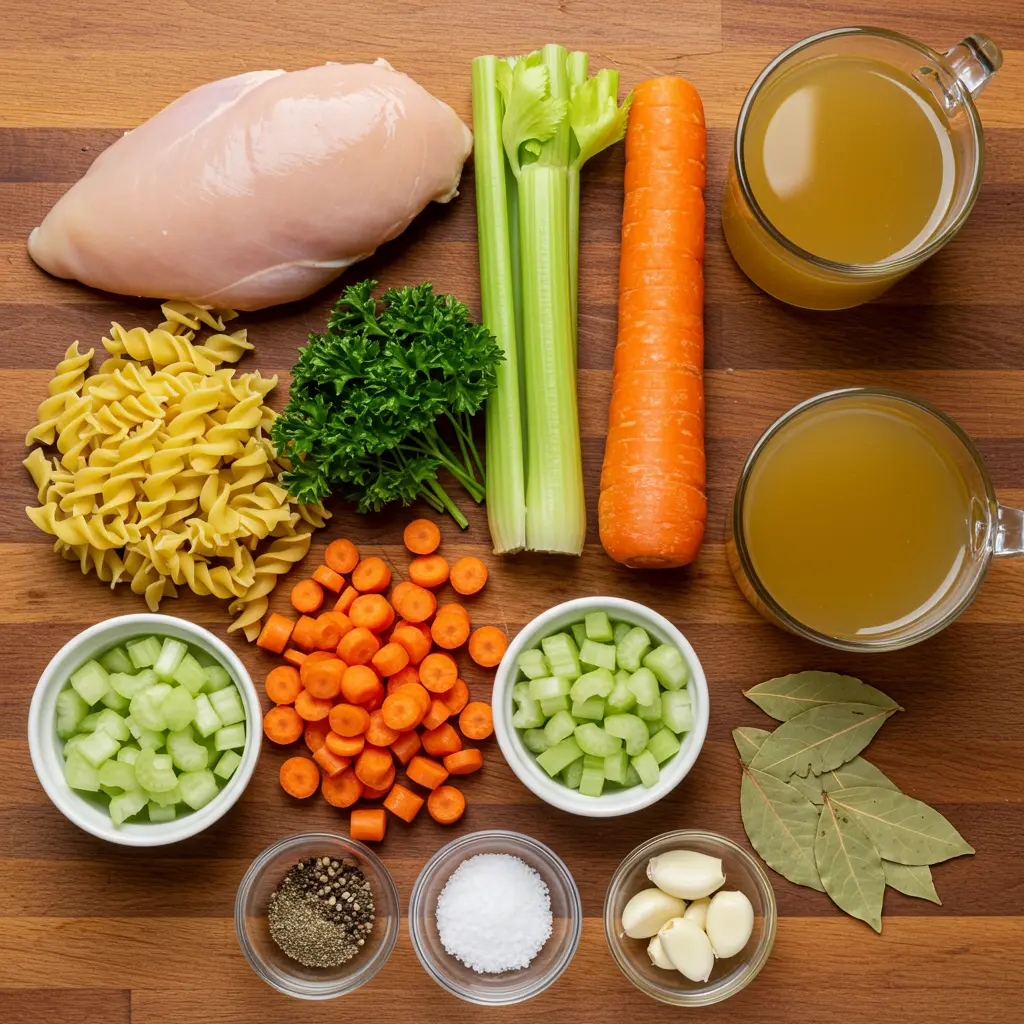 Easy chicken noodle soup recipe