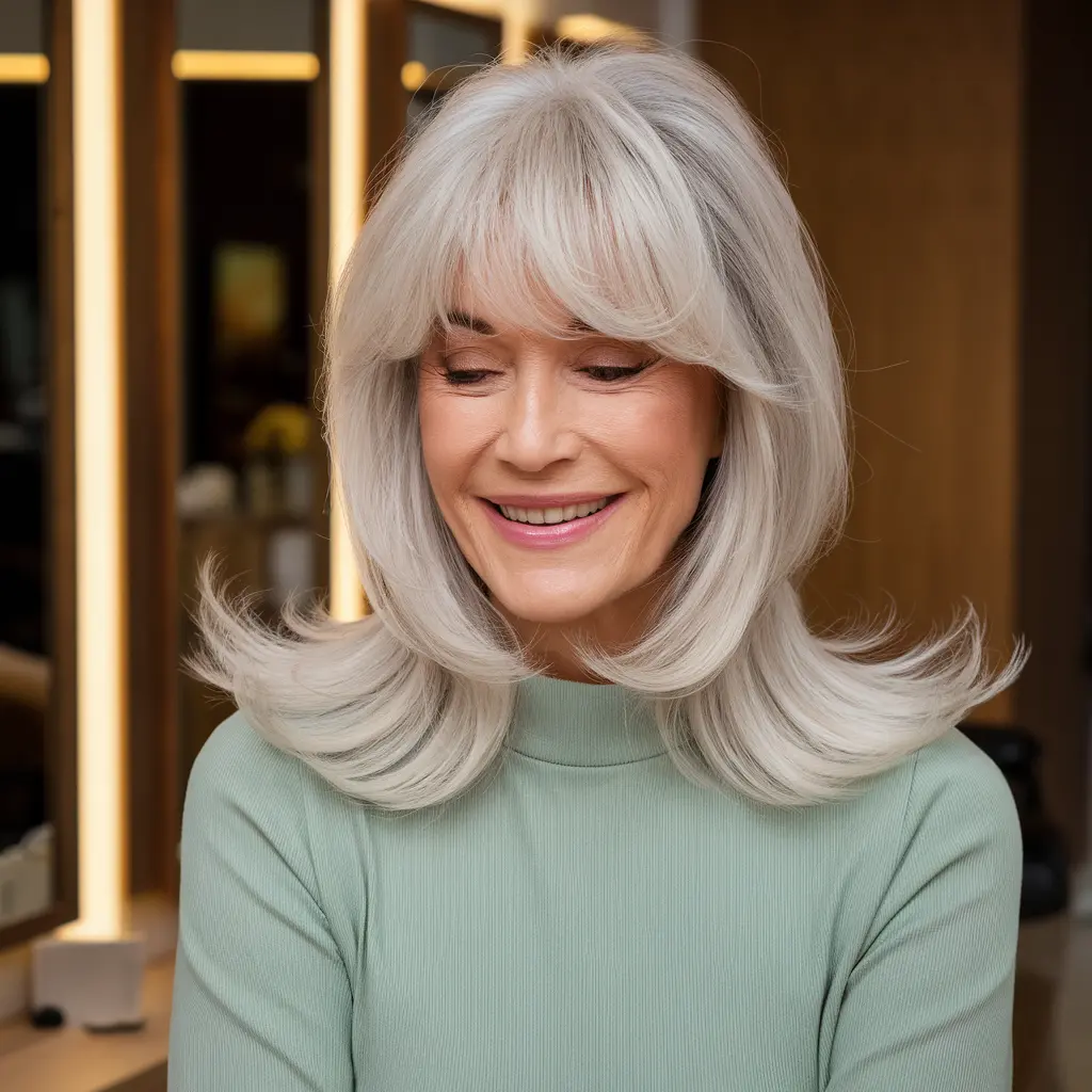 #1 Face Framing Layers With Bangs