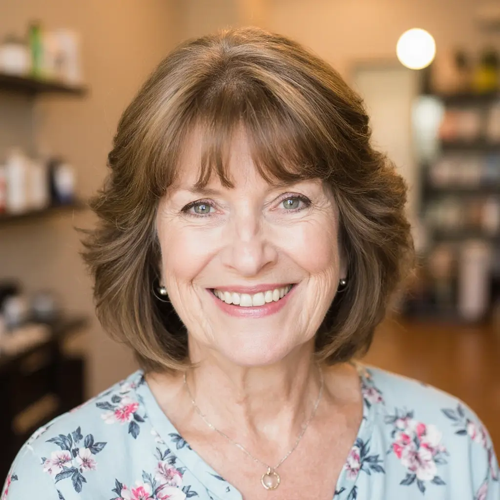 #1 Choppy Layered Haircuts For Medium Hair With Curtain Bangs