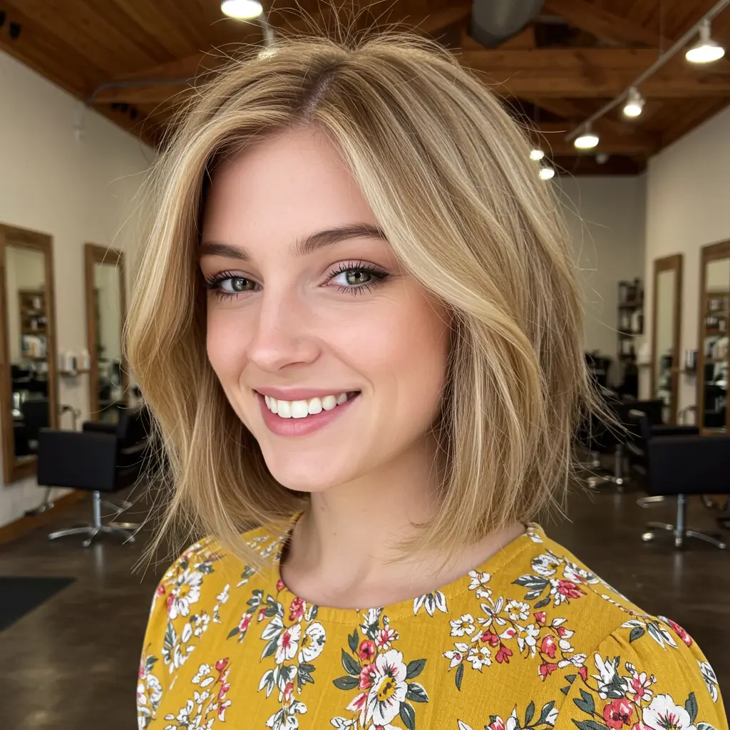 #1 Medium Length Haircut With Layers for Extra Body
