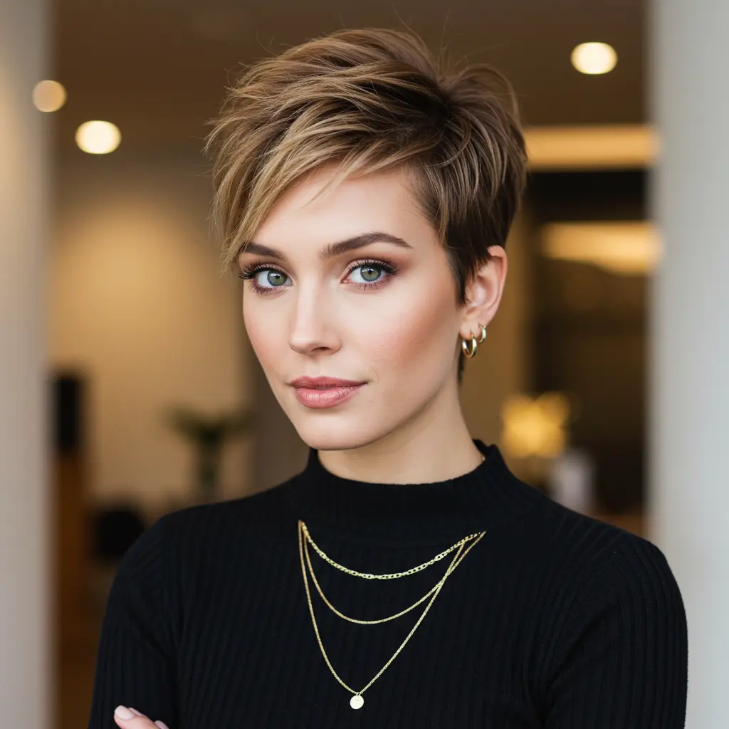 Textured Pixie for Thin Hair