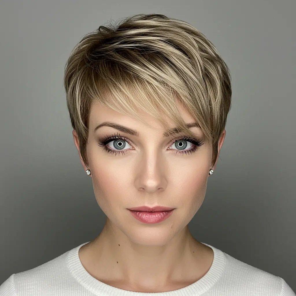 Pixie Hairstyle for a Wavier Hair Type