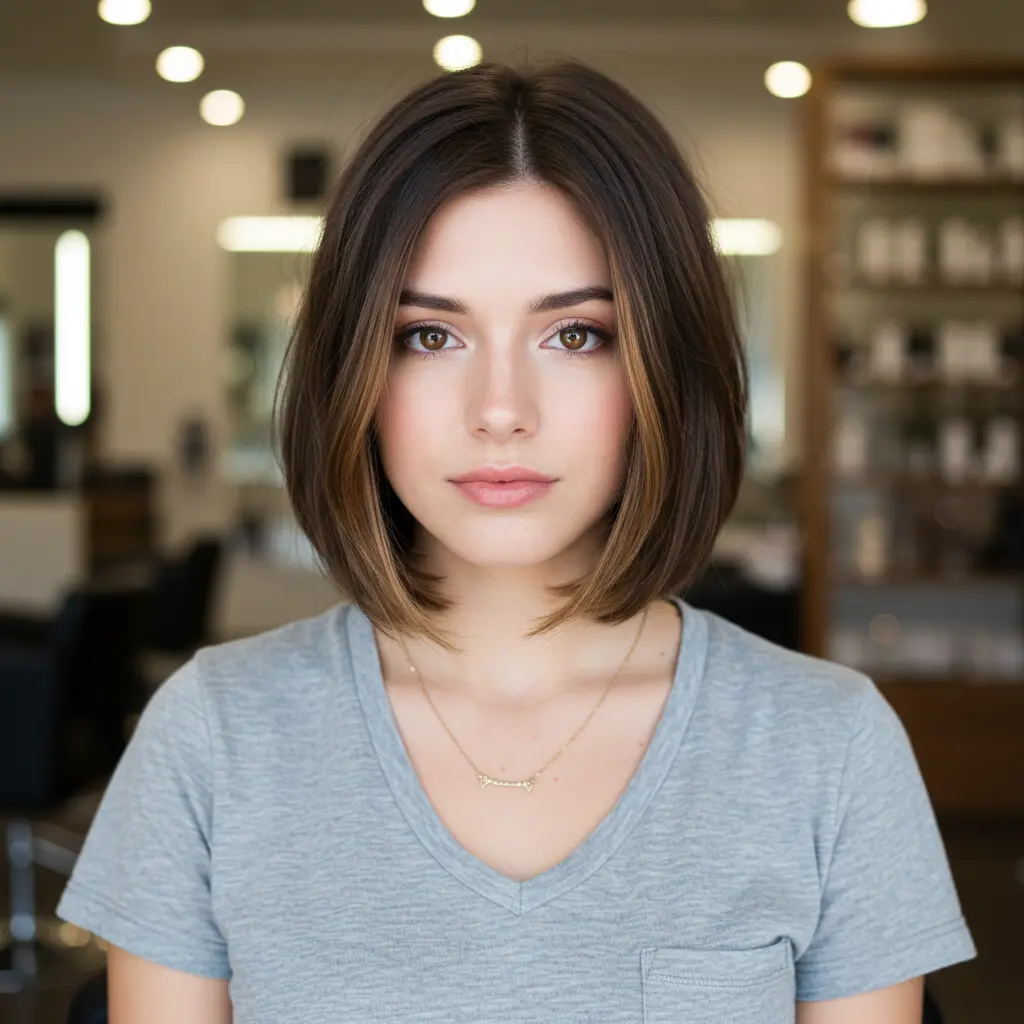 Chocolate Brown Bob with Natural Sheen