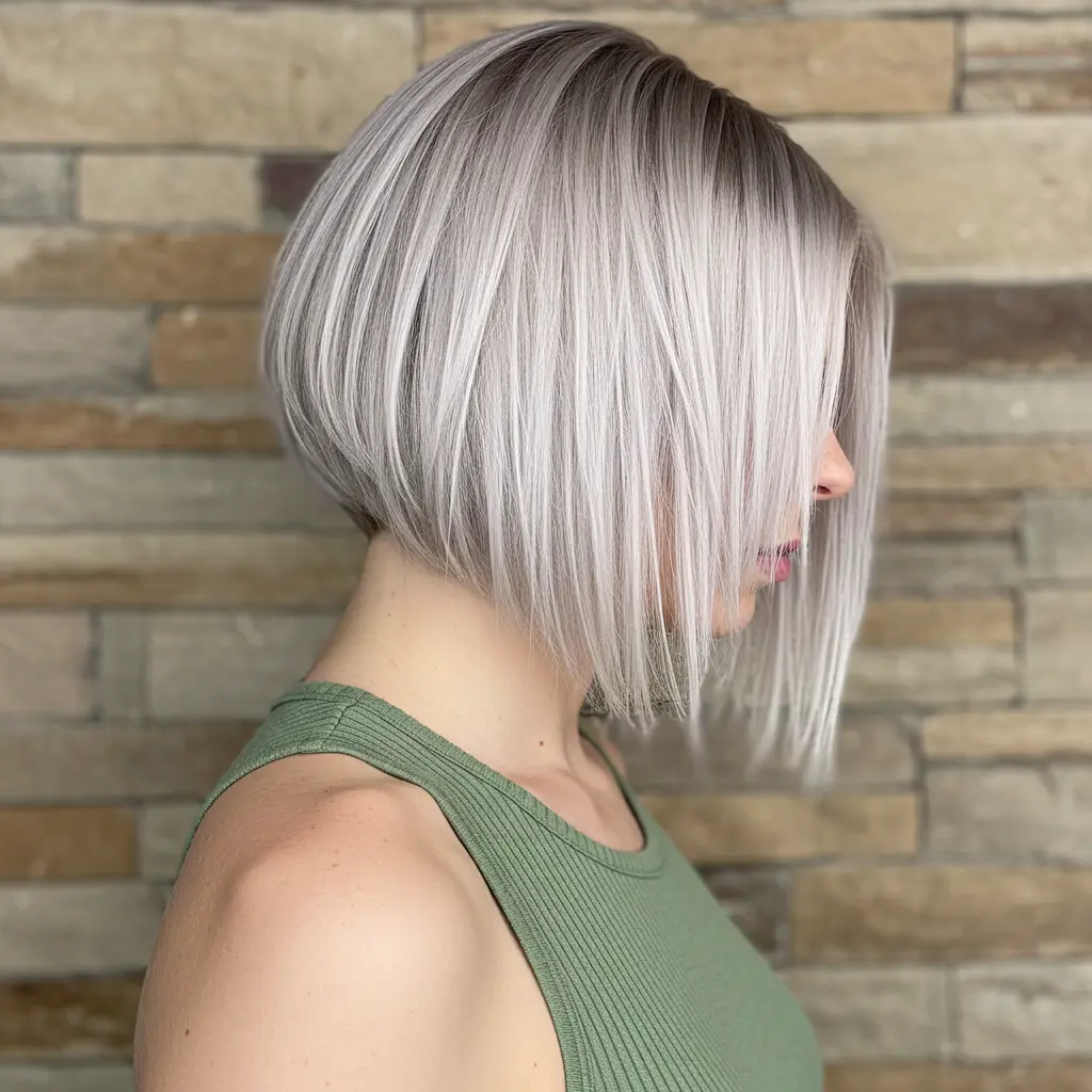 Sun-Kissed Blunt A-Line Bob