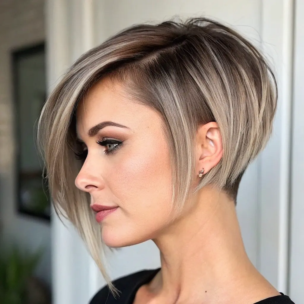 Chic Layered Bob with Undercut