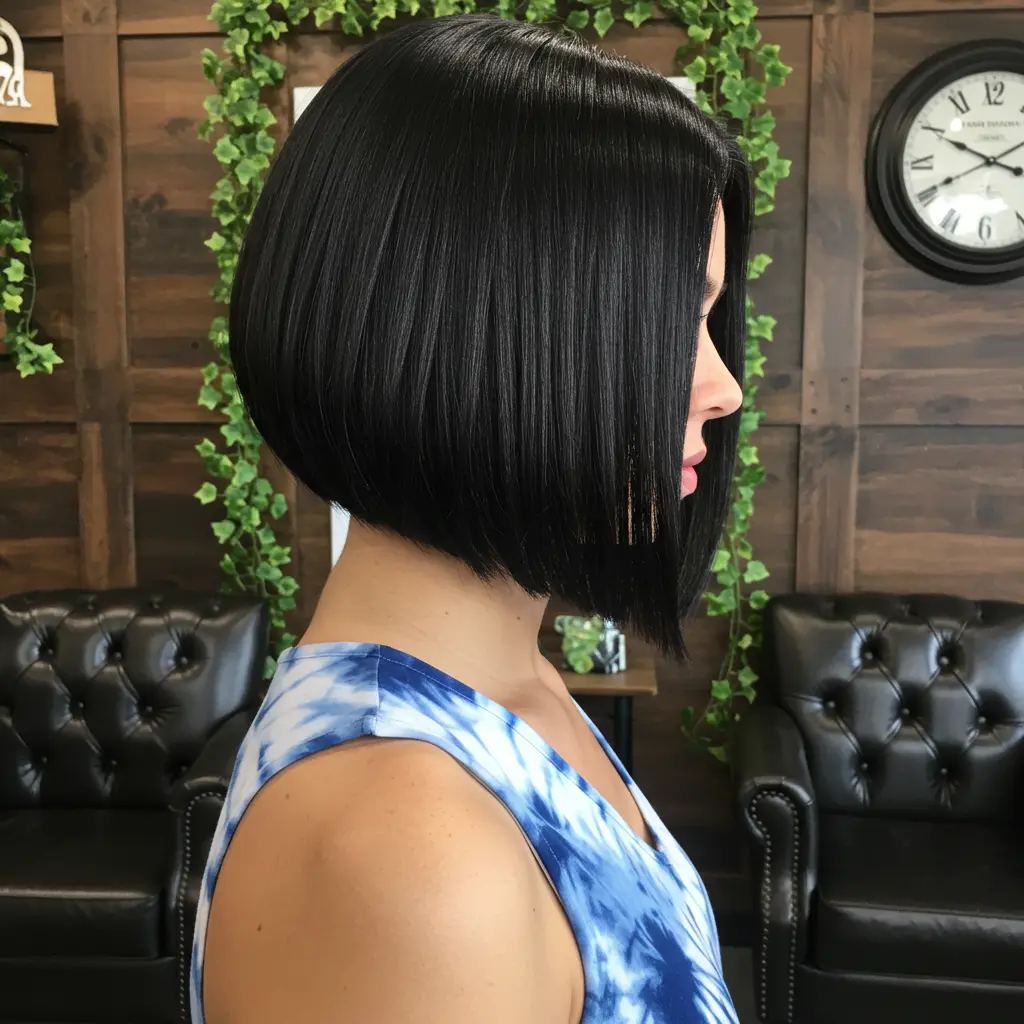 Chic Precision A-Line Bob for Mid-Length Hair