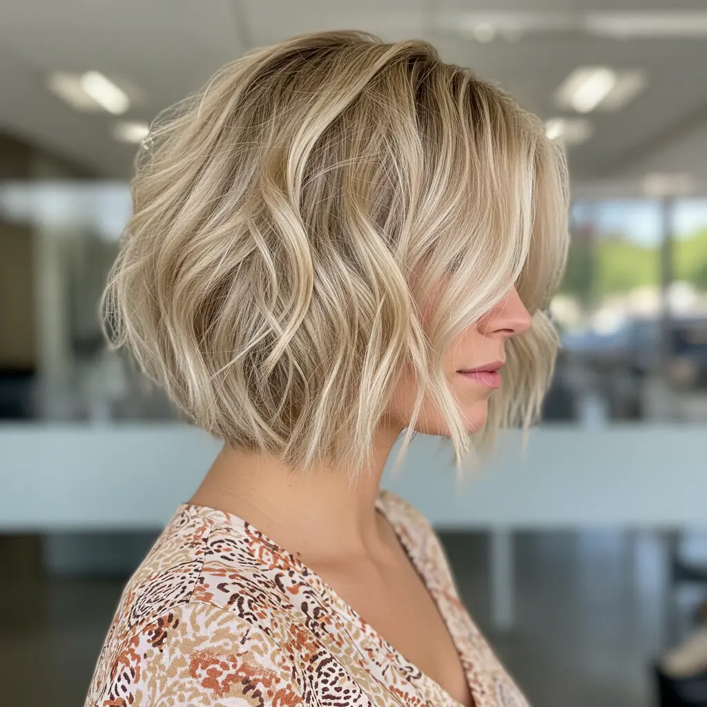 Blonde with A Blunt Cut