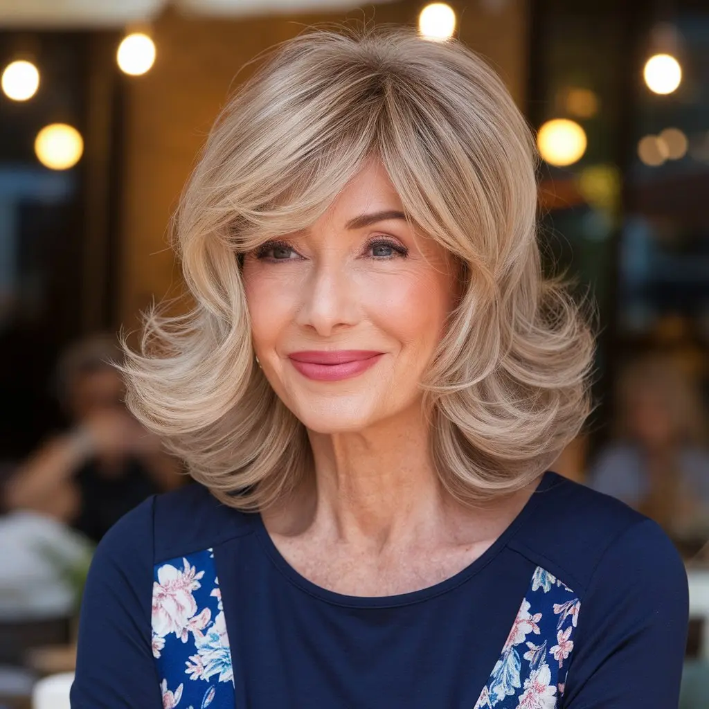 #14 Layered Haircuts For Medium Hair Wavy Texture
