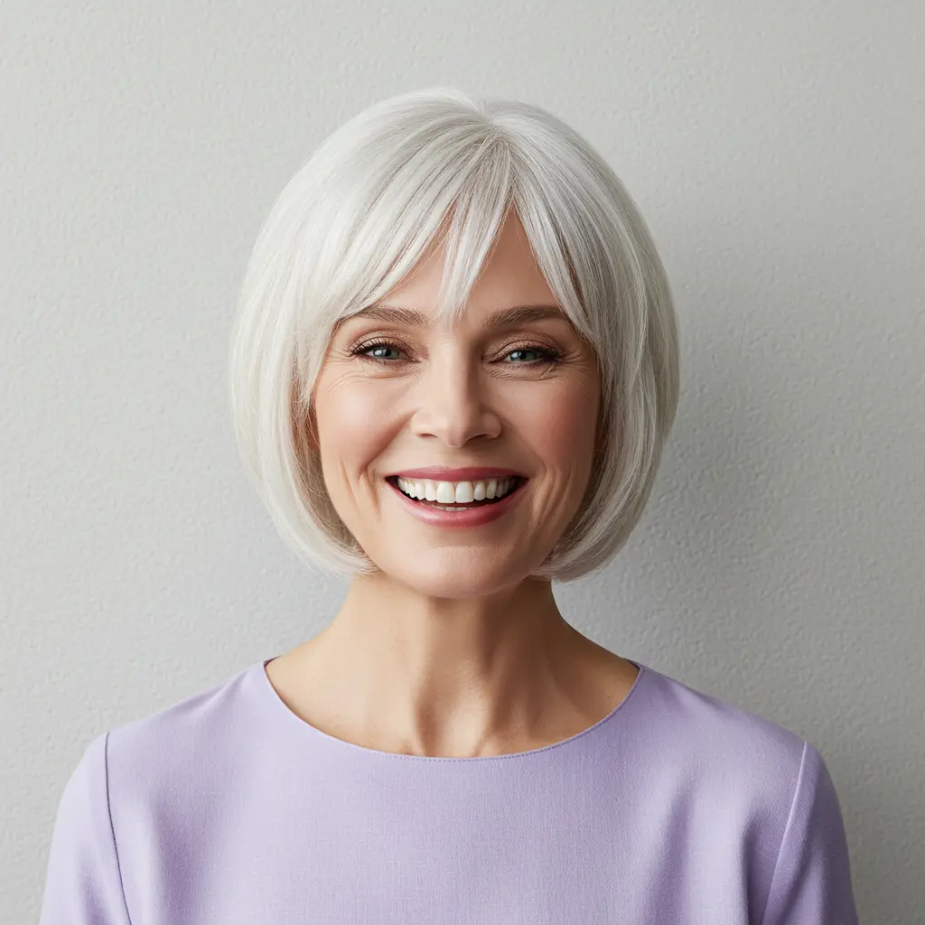 Inverted Bob With Layers For Light Texture