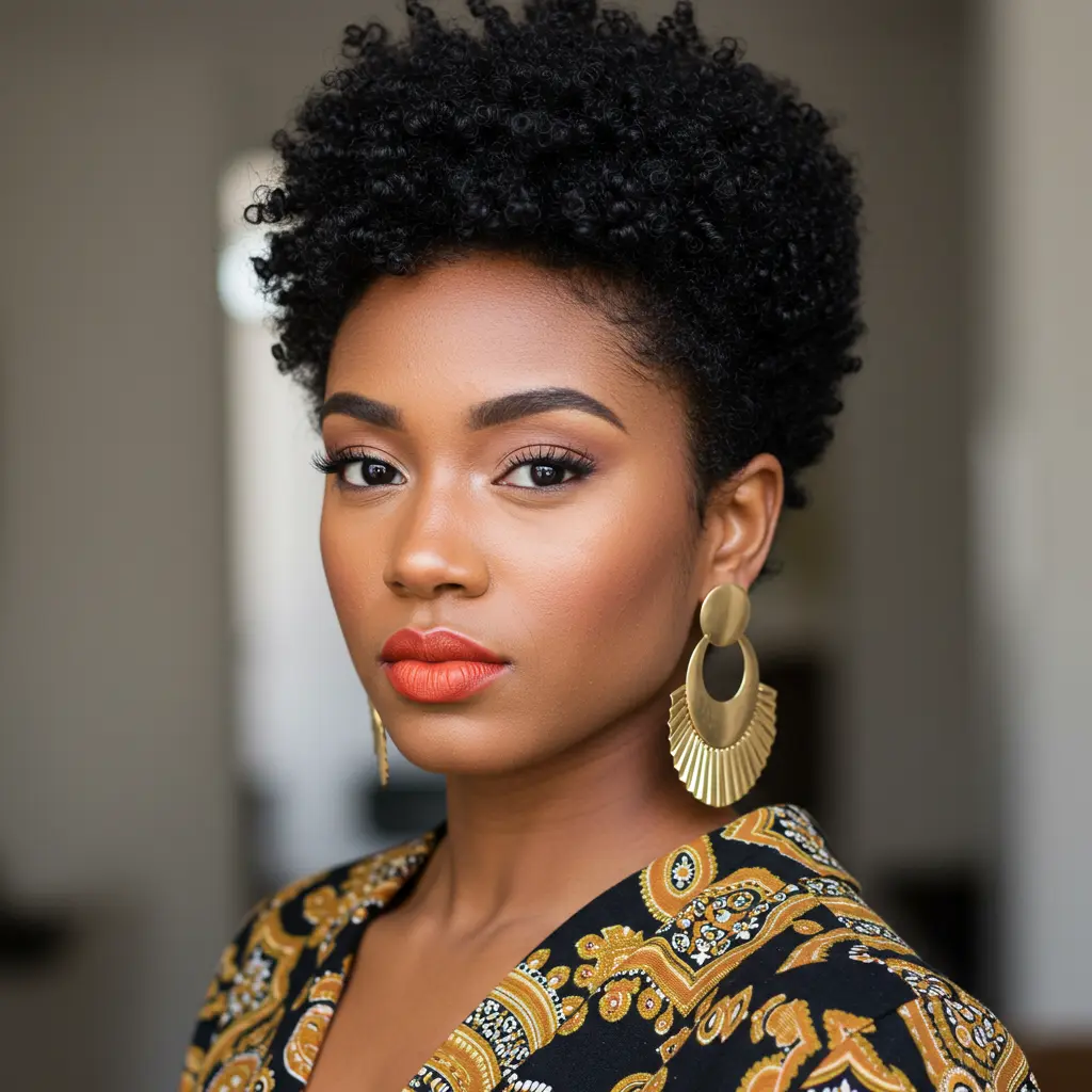 Bold Long Pixie for Coily Hair