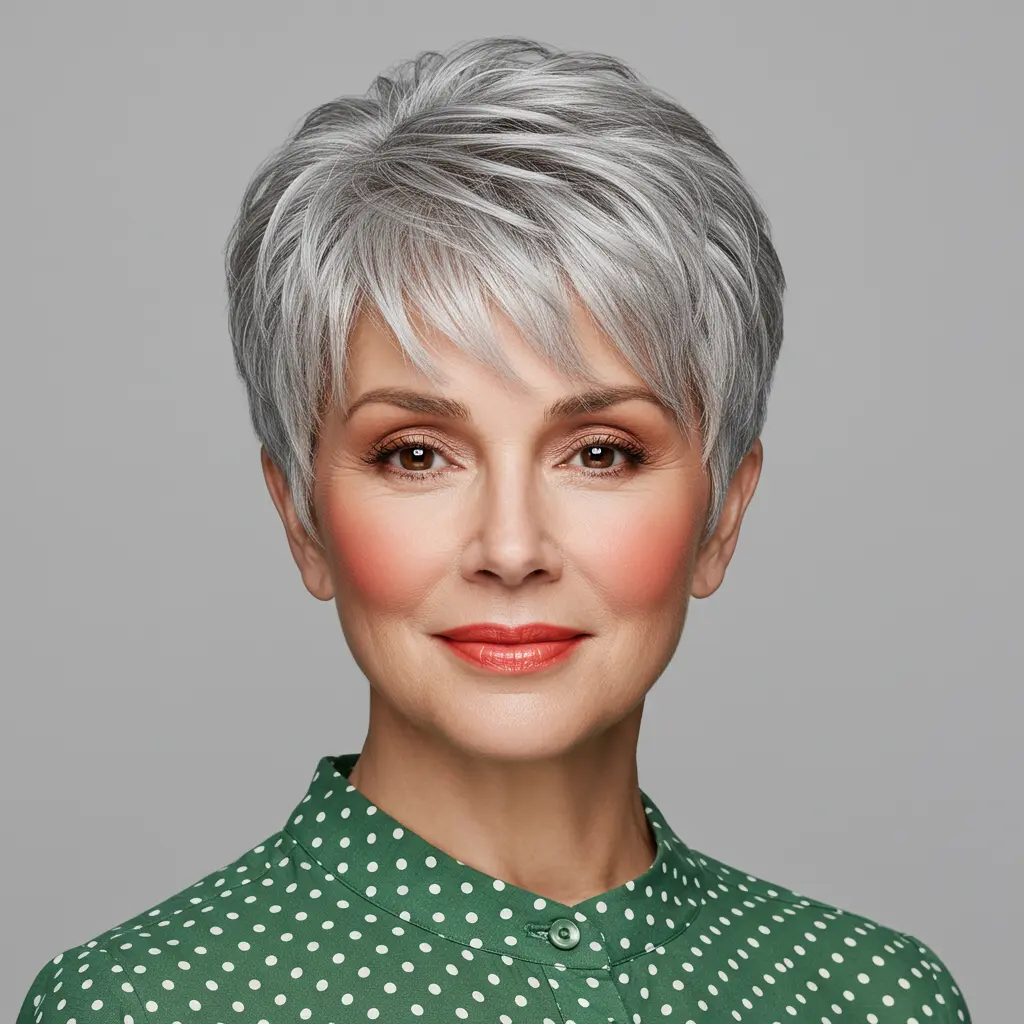 Choppy Layers for Short Grey Haircuts
