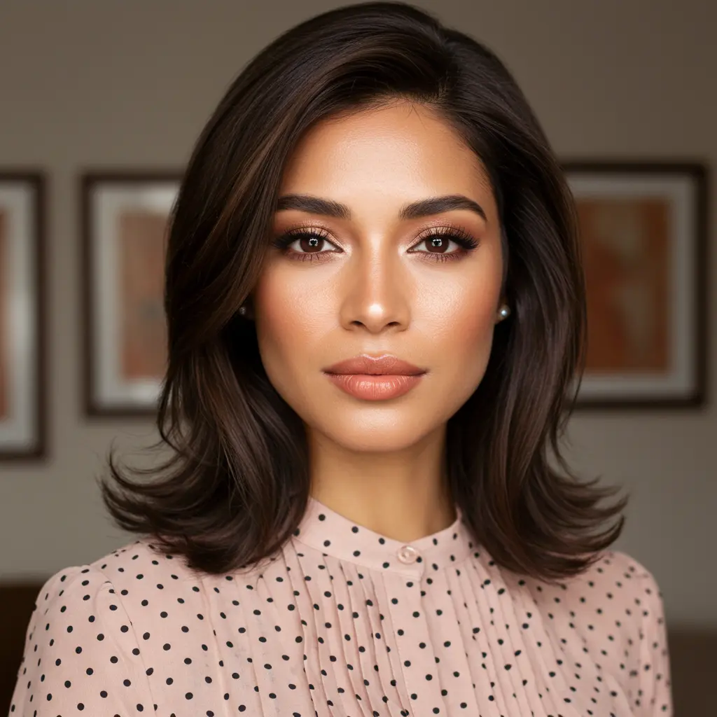 #18 Mid Length Hair With Layers for Lightweight Volume