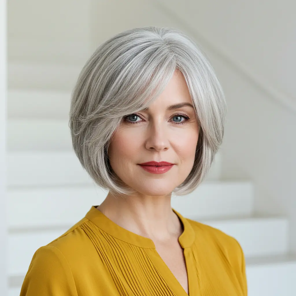 Chin Length Inverted Bob With Subtle Layers