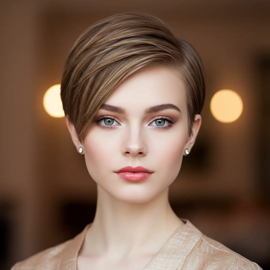 Long Pixie Cut for Round Face