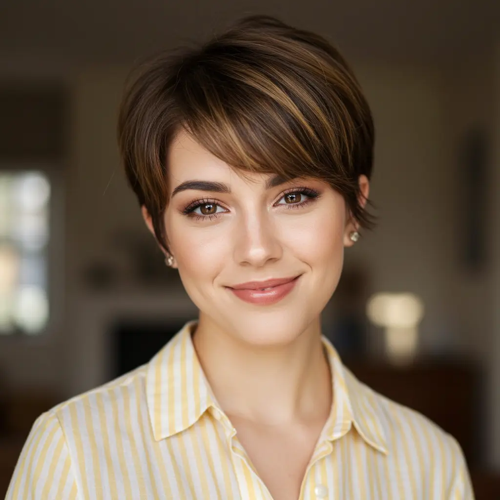Long Pixie Cut with Bangs
