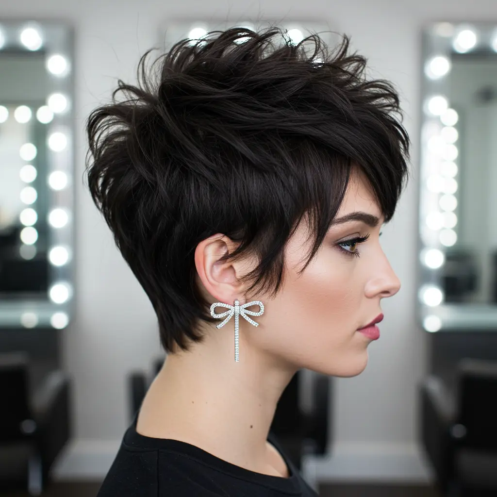 Gorgeous Pixie with Sideburns