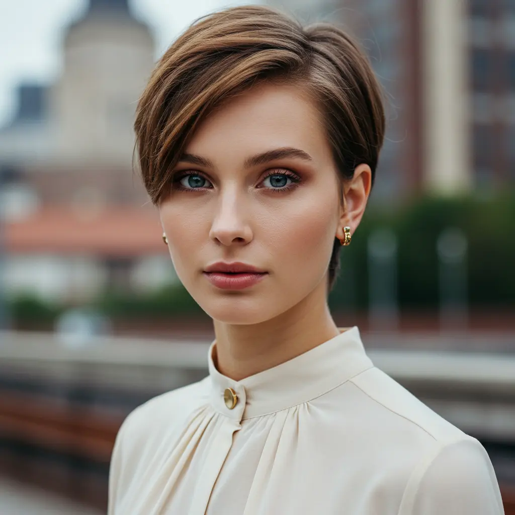 Pixie Cut Square Face Style