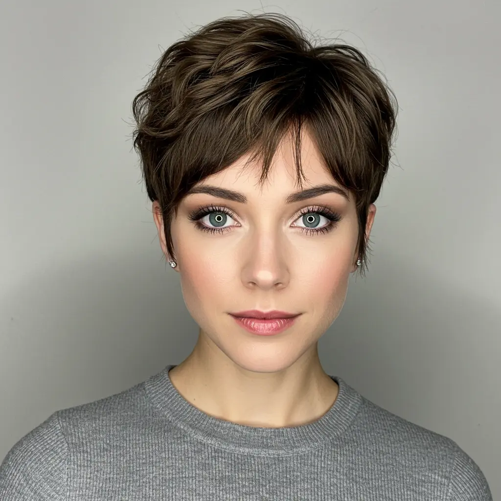 Sassy Pixie with Waves and Bangs