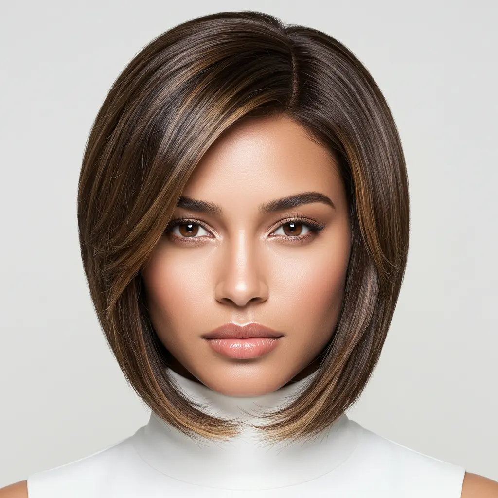Sun-Kissed Caramel Stacked Bob