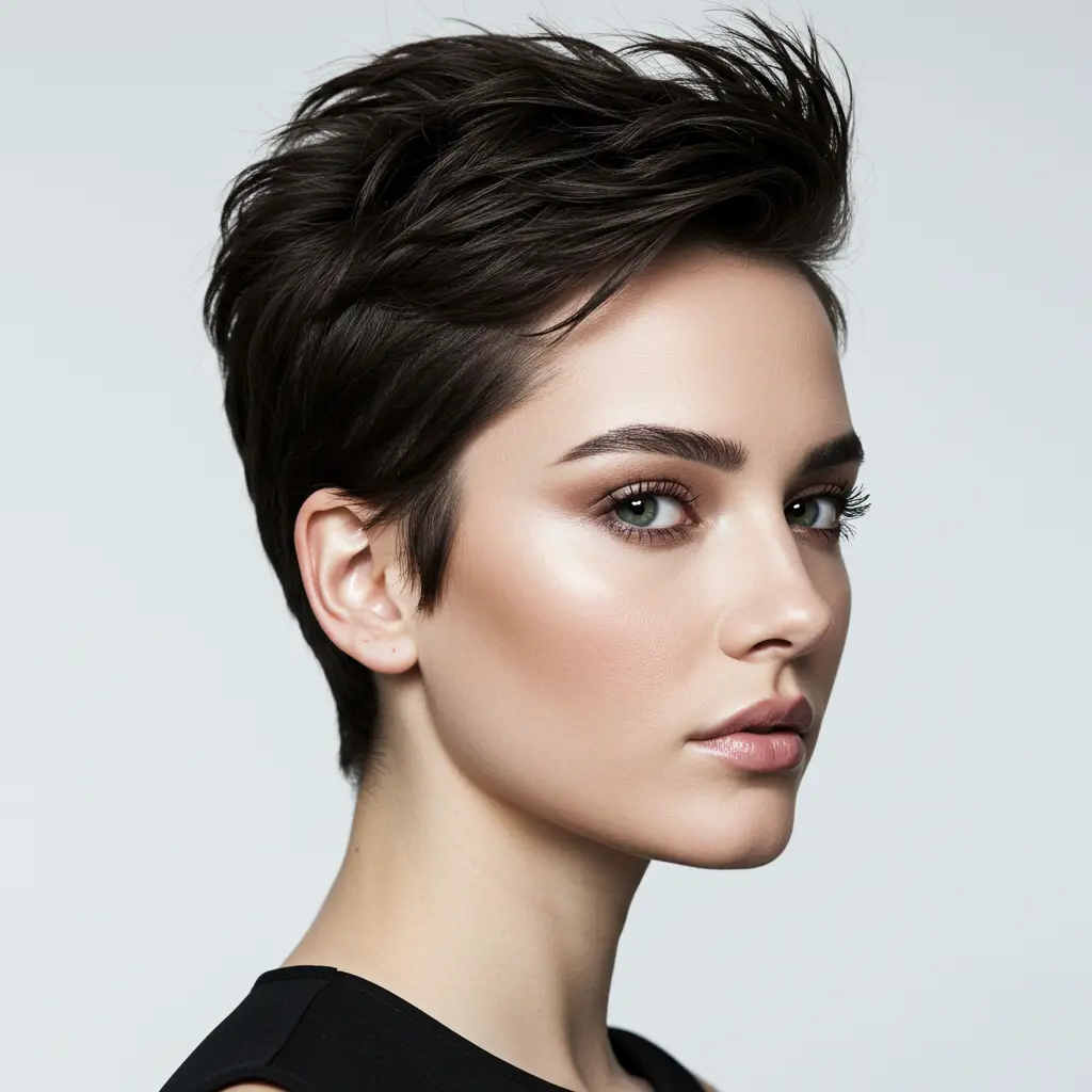 Very short pixie cut