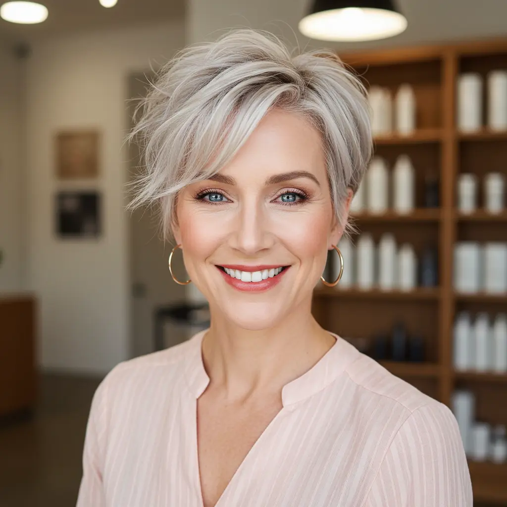 Wavy Pixie Cut For Fine Hair With Airy Lift