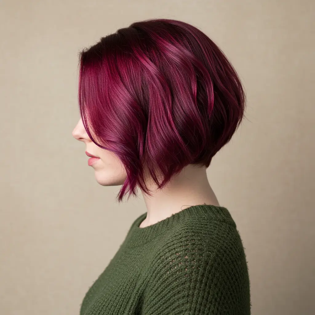 Reddish Purple Inverted Cut