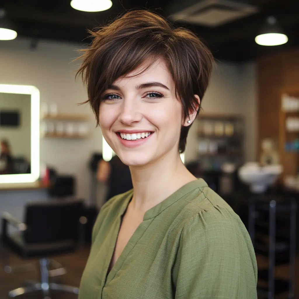 Choppy Pixie Cut for Sleek Hair