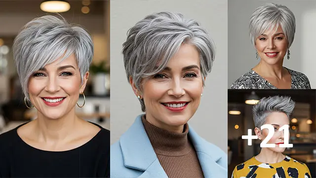 21 Trendy Gray Hair Pixie Cuts You'll Love to Try