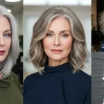 21 Shoulder Length Hair Ideas for Ladies with Grey Hair