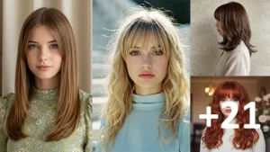 21 Long Hair Ideas with Curtain Bangs for Round Faces You'll Love