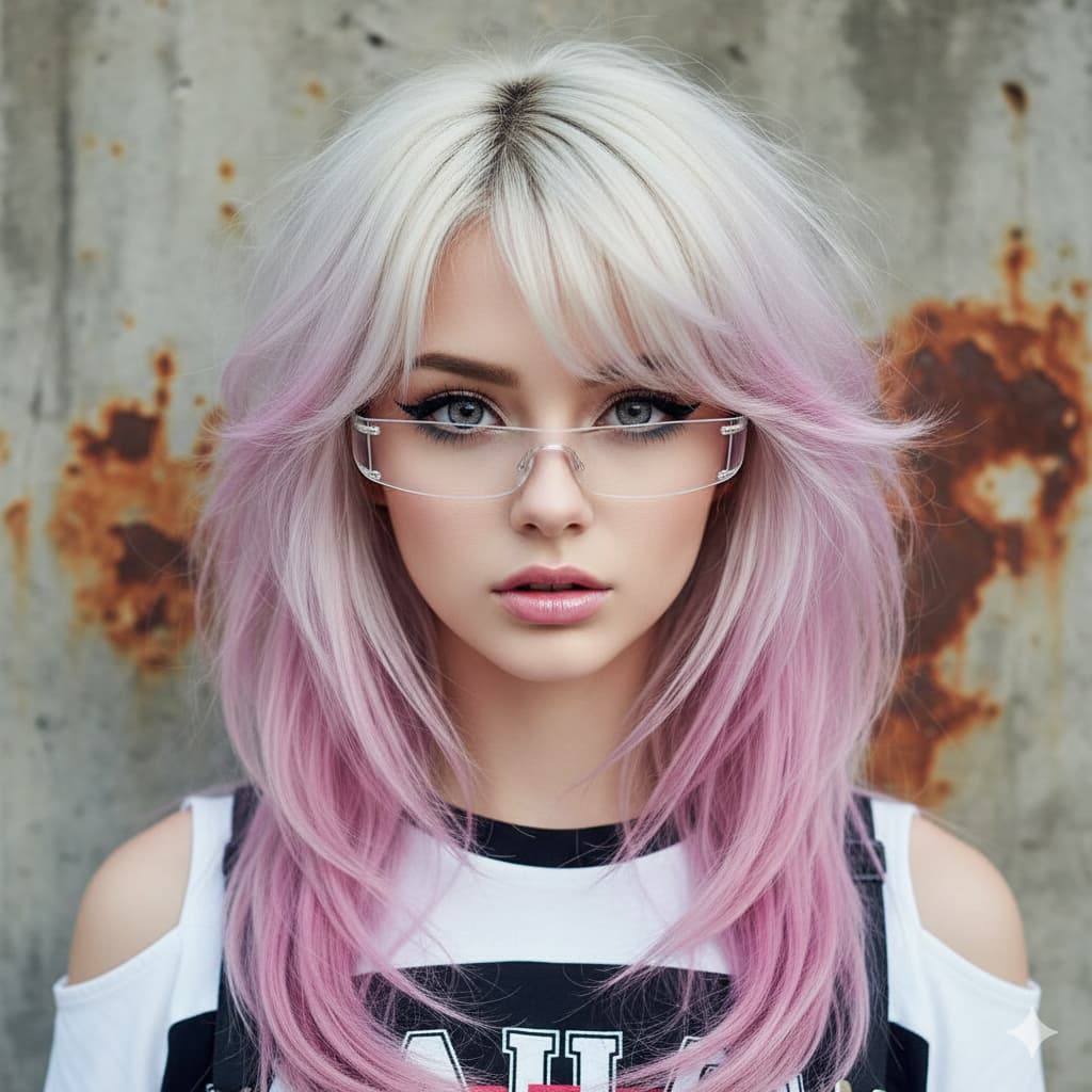 #1 Vibrant Layered Ombre with Pastel Accents