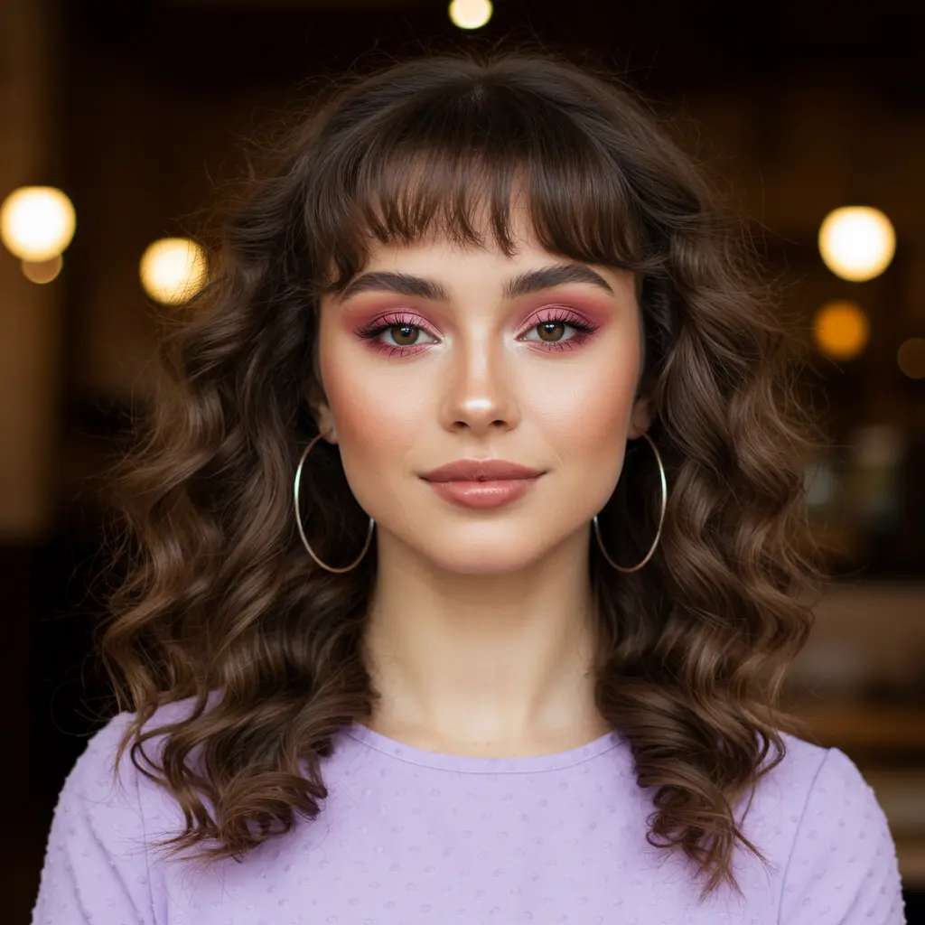 #11 Wispy Bangs Round Face With Airy Volume