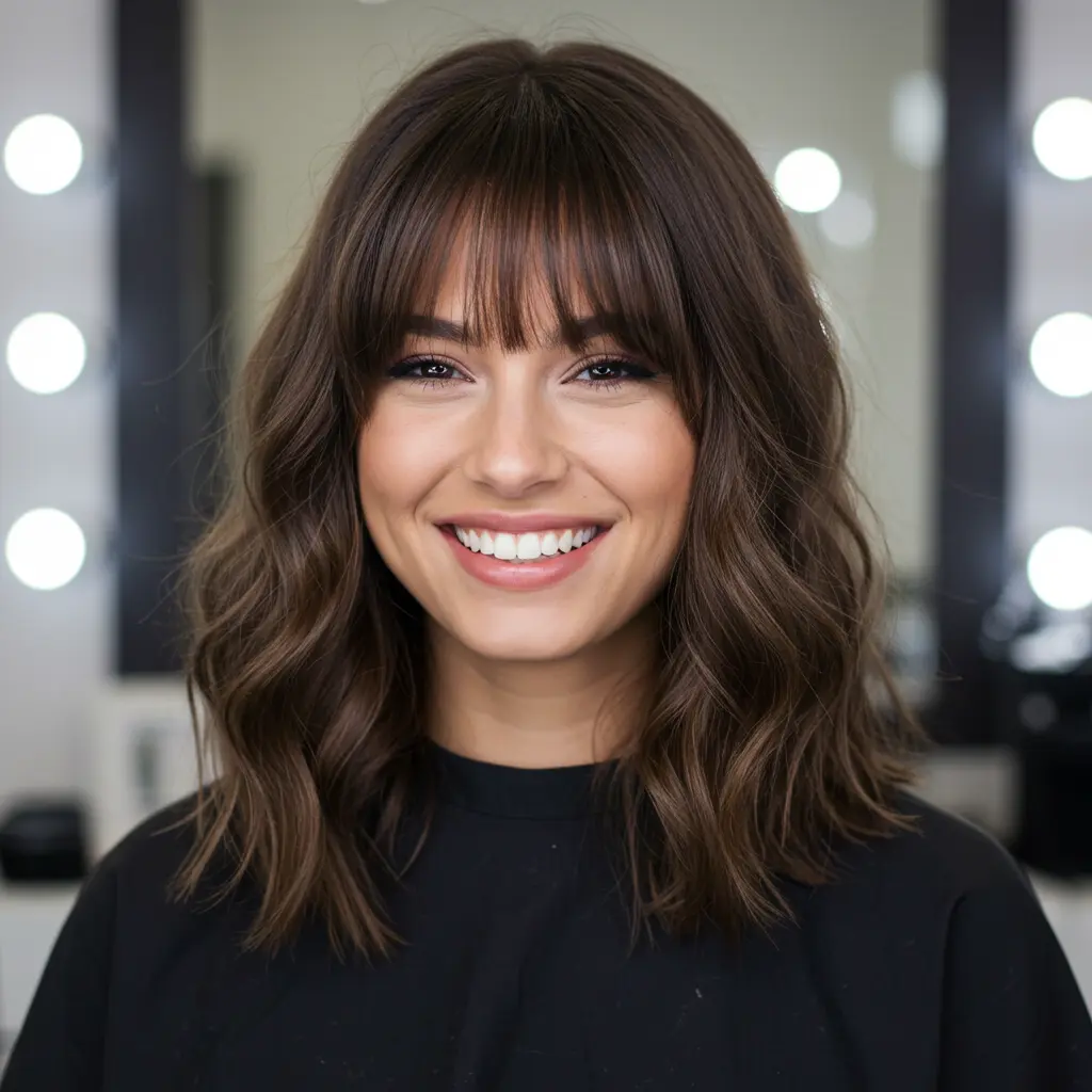 #12 Modern Bangs For Oval Faces