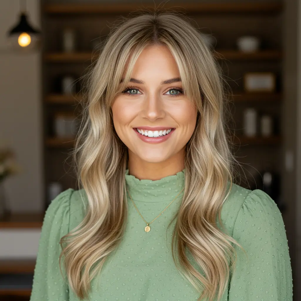 #15 Mini Layers with Curtain Bangs on Fine Hair