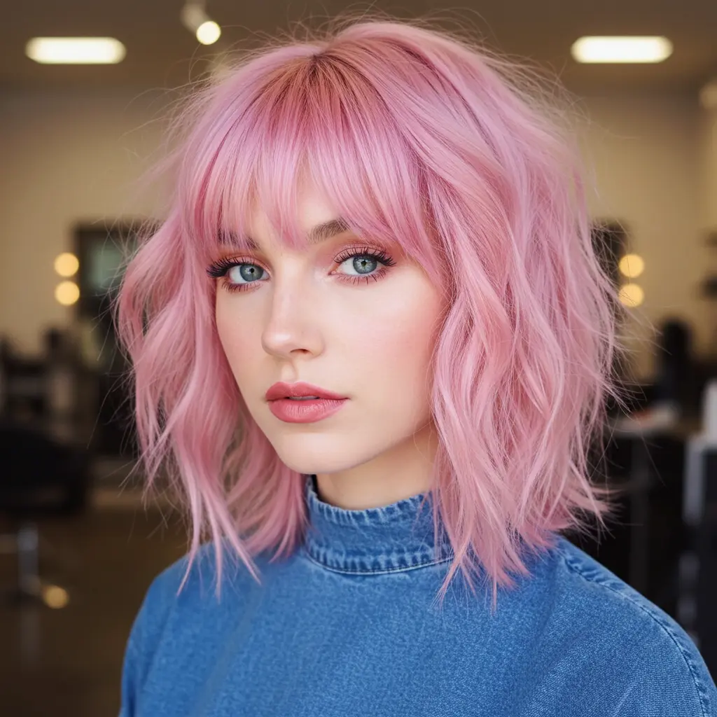 #16 Cohesive Curls and Piecey Bangs