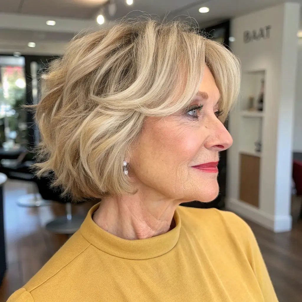 #16 Flipped Out Bob With Textured Ends