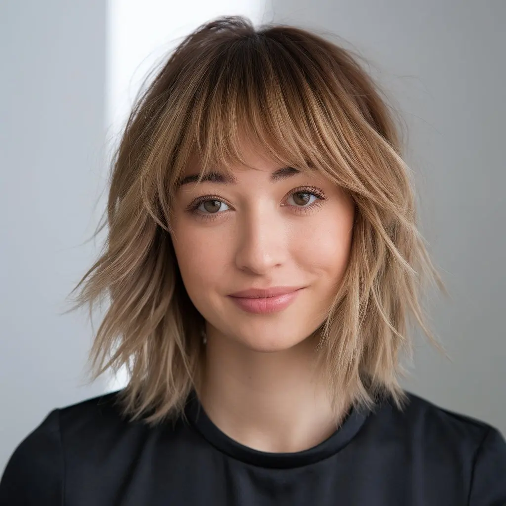 #17 Wolf Hair with Shaggy Layers and Bangs