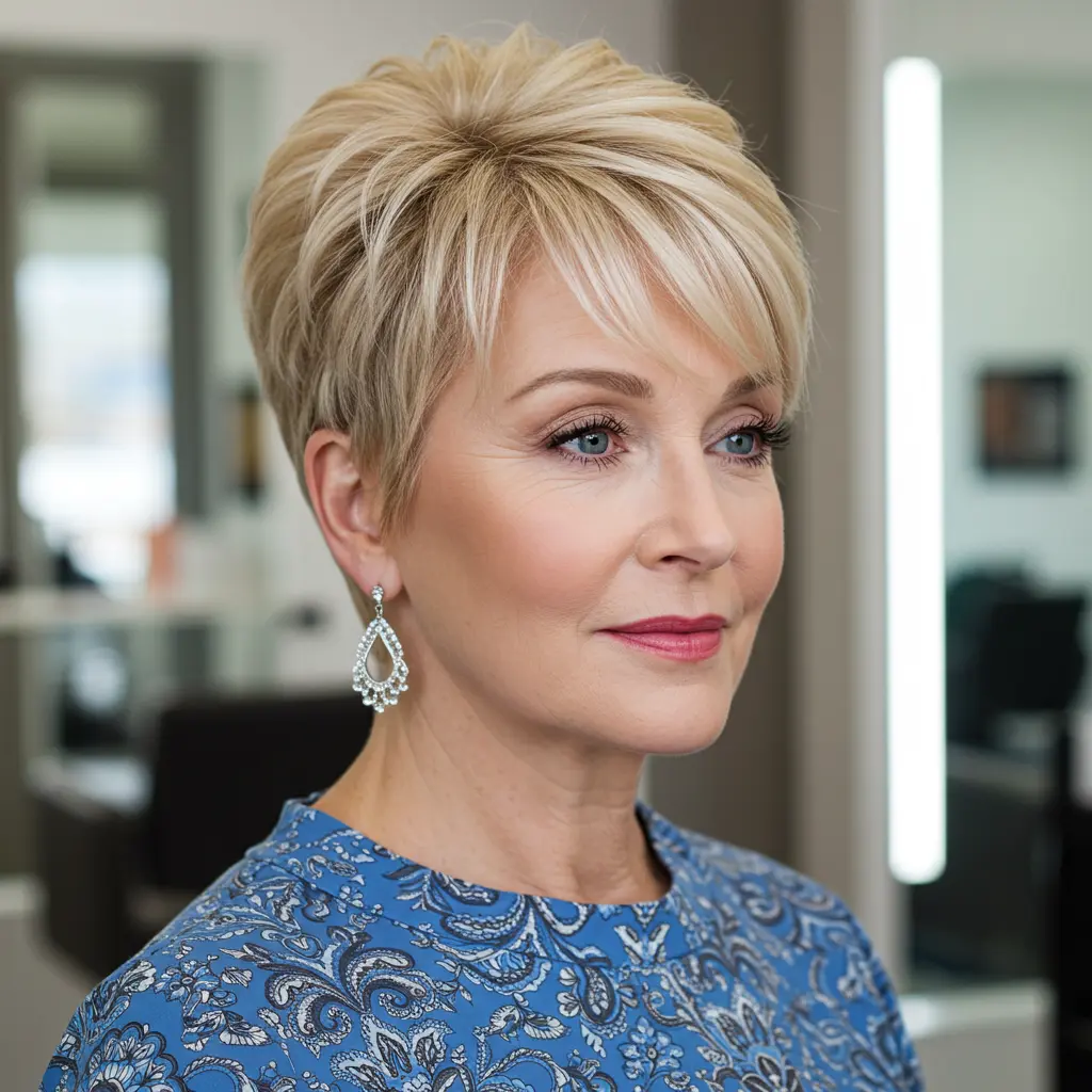 #17 Cropped Cut With Creamy Blonde Tones