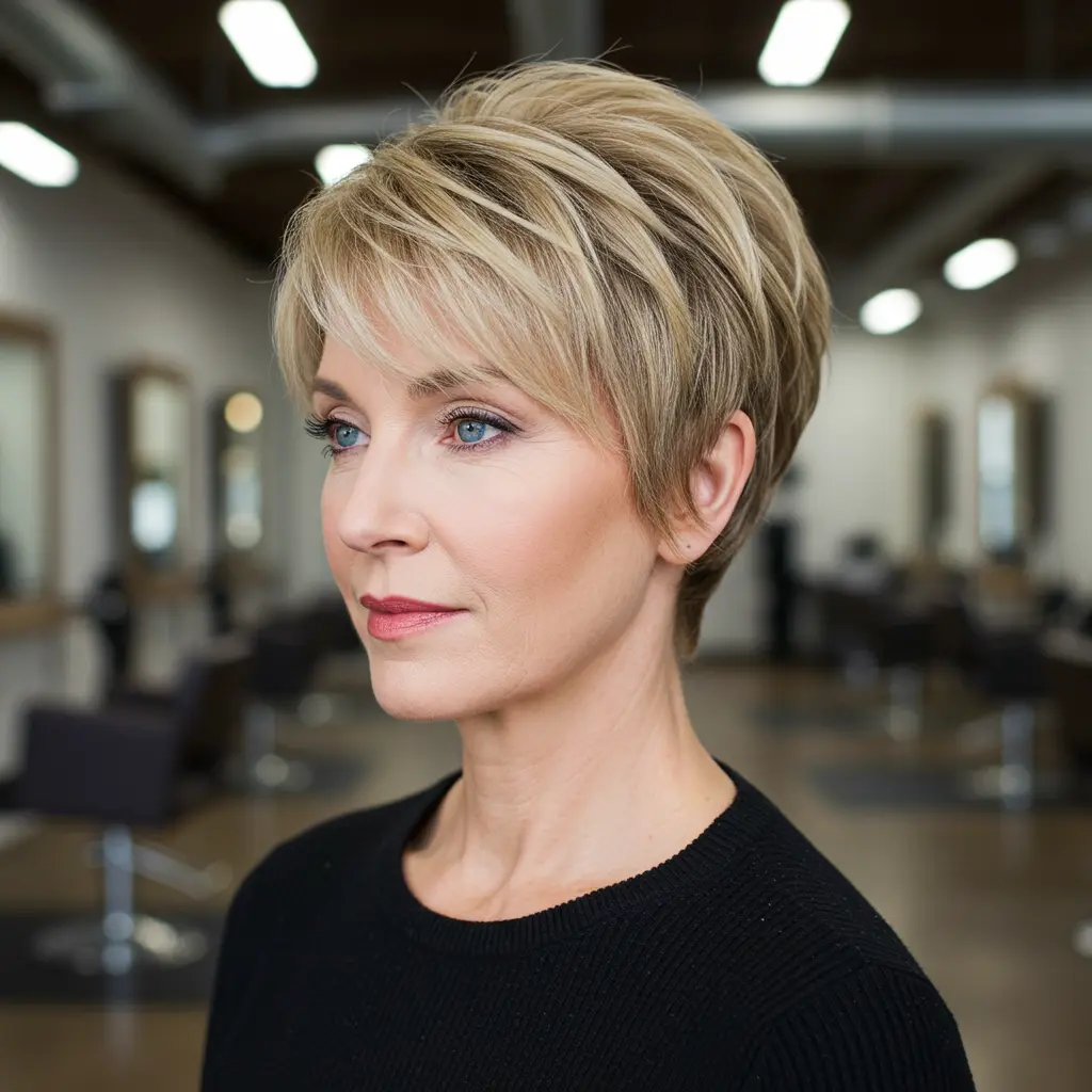 #18 Volumizing Wedge Cut With Stacked Back