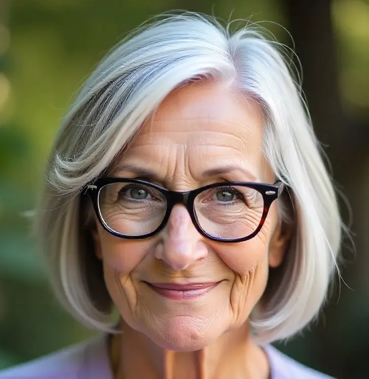 #18 Textured Medium Bob with Side Swept Bangs