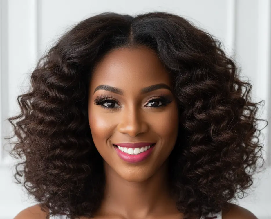 #19 Middle Part Loose Curls with Soft Volume