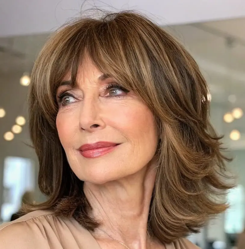 #22 Medium Haircut with Wispy Layers