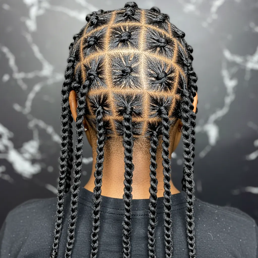 Defined Bantu Knots with Star Parting