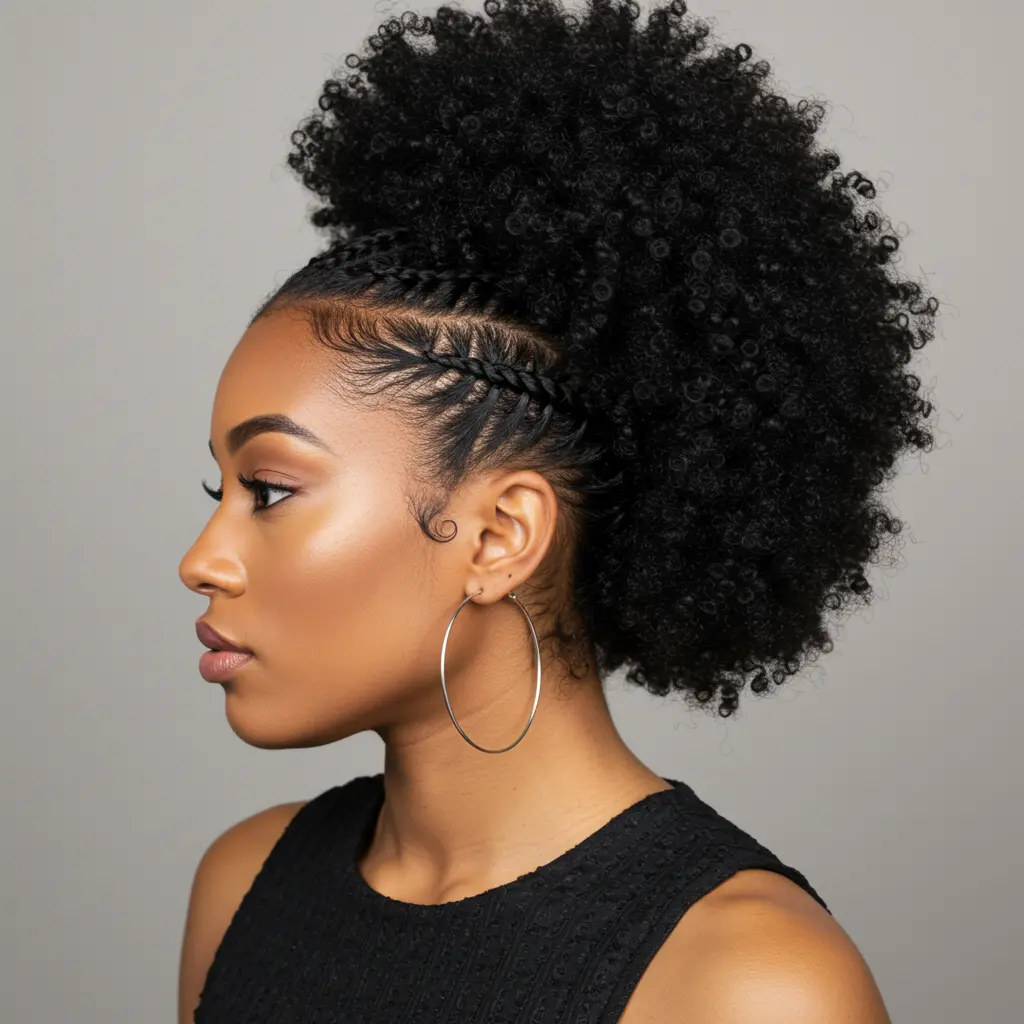 Sleek Flat Twist with Voluminous Puff