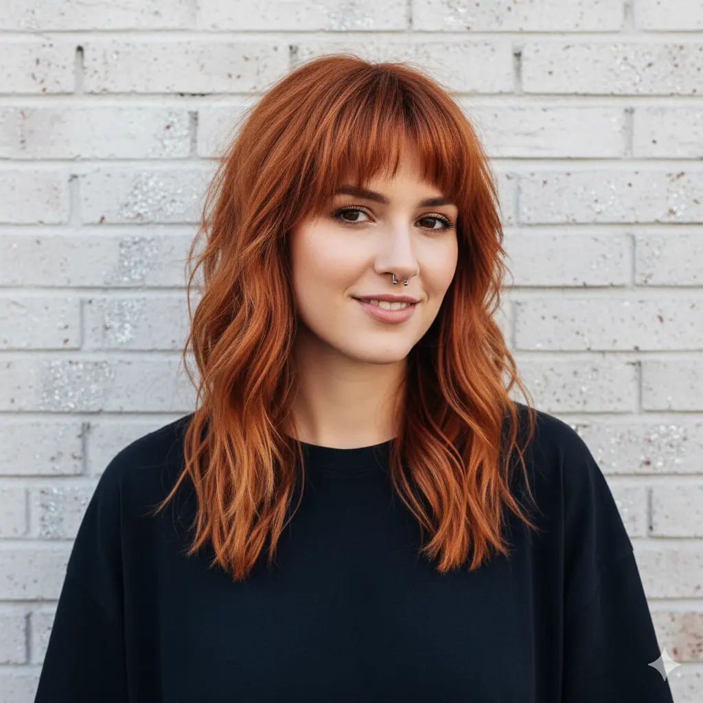 #4 Cool Razor Shag with Choppy Fringe