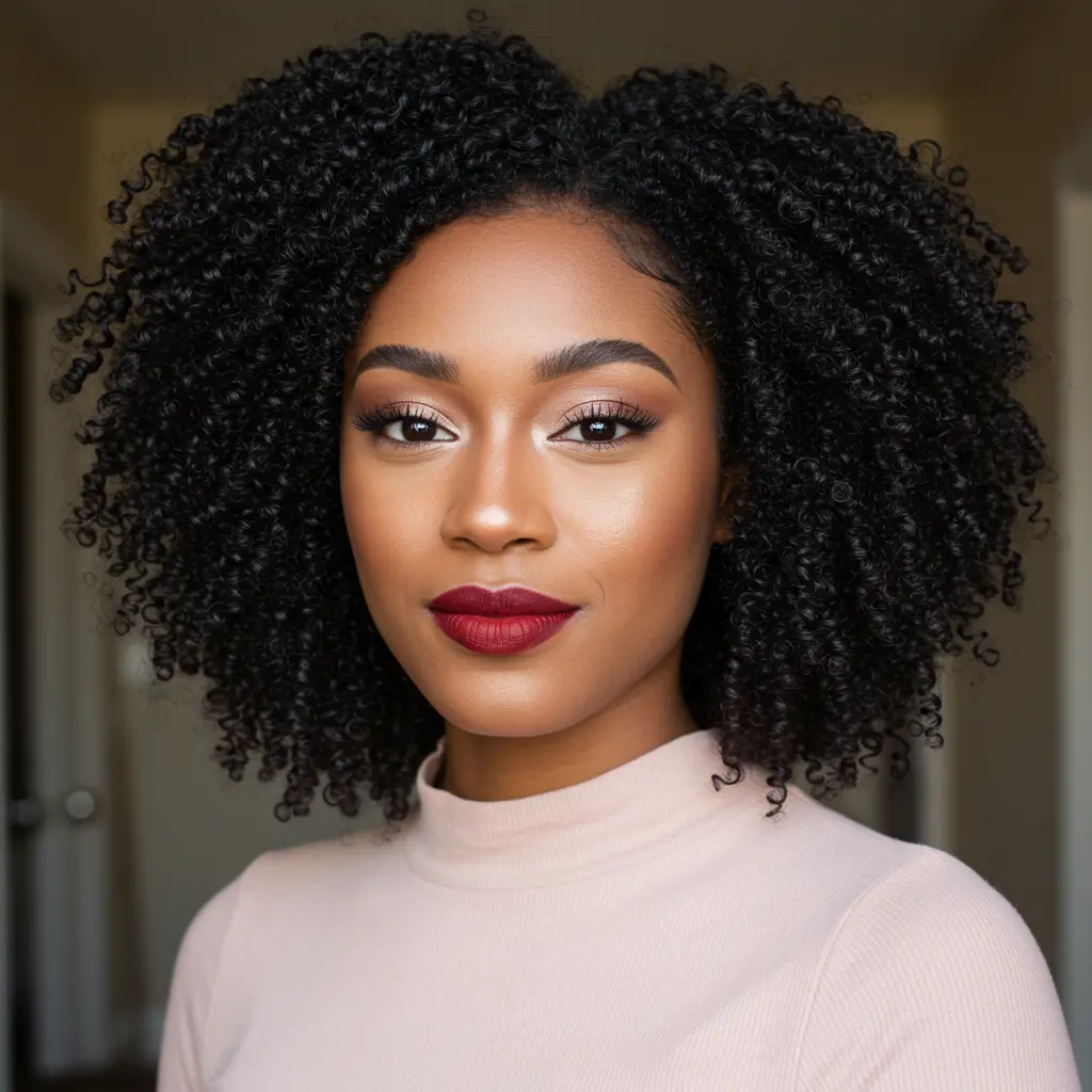 Defined Side Part Wash and Go Curls